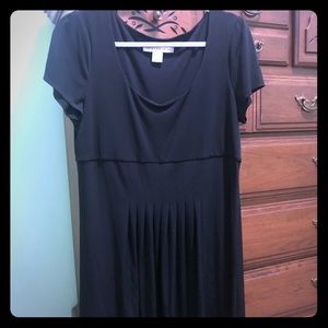 Black dress with pleats